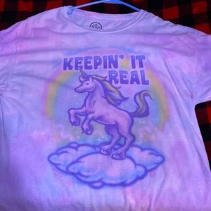 keeping it real unicorn shirt